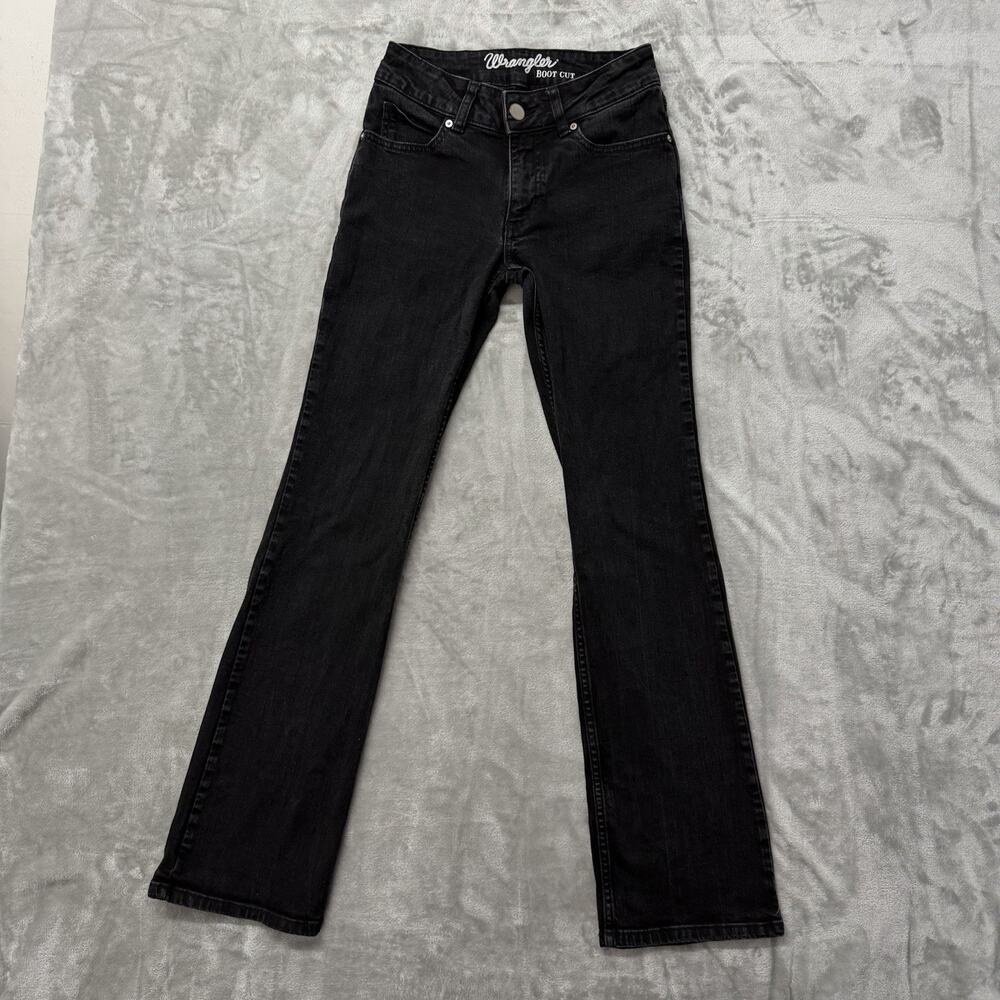 Wrangler Black Bootcut Jeans Womens Size 1 /26x32 *Fits 24x30 Stretch Jeans